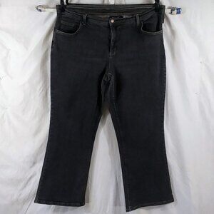 Denim & Co. Women's Light Black Boot Cut Embroidered Jeans Plus Size 20WP
